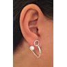 Boucles d'oreilles argent strass
