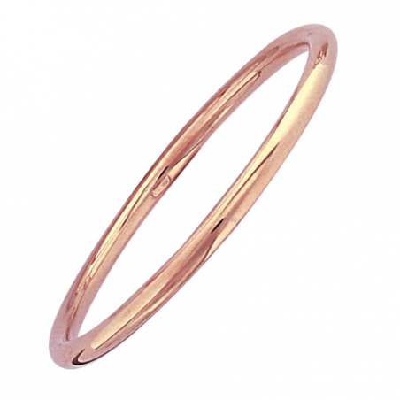 Bracelet rigide tube 5mm en argent rose en 65mm