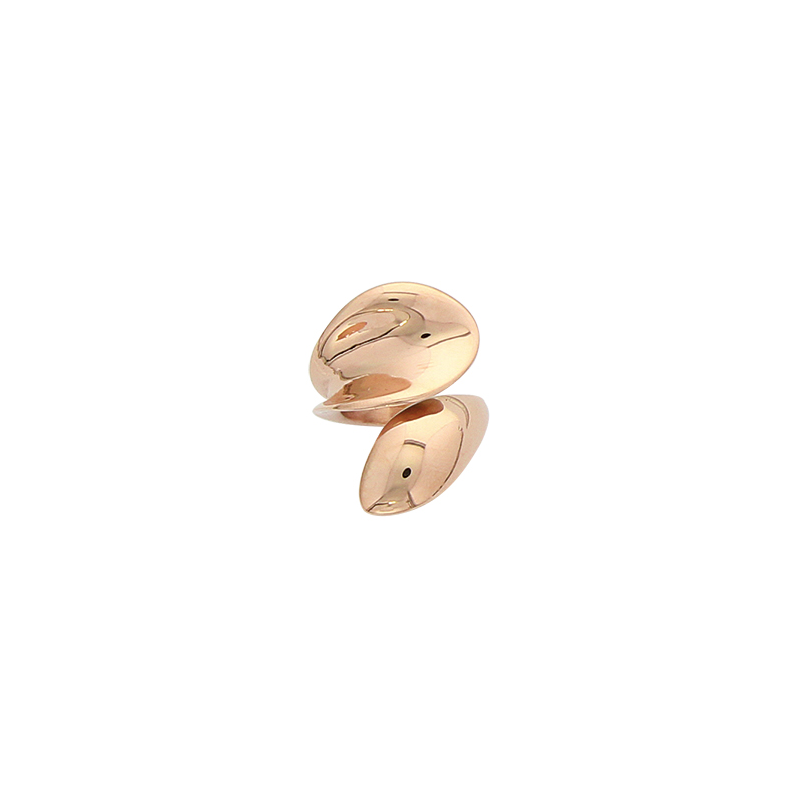 Bague en acier rose ouverte