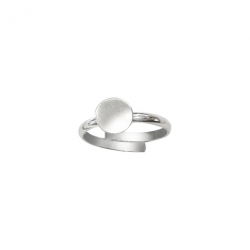 Bague réglable en argent, motif pastille