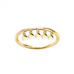 Bagues en plaqué or, motif pampilles