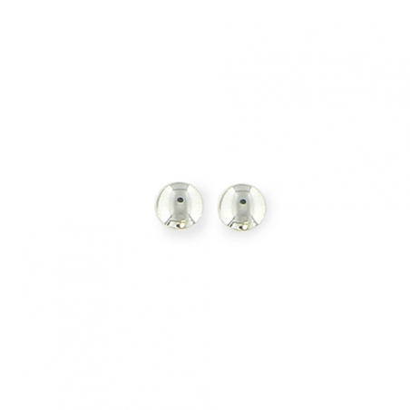 Boucles d'oreilles puces en argent, motif boule