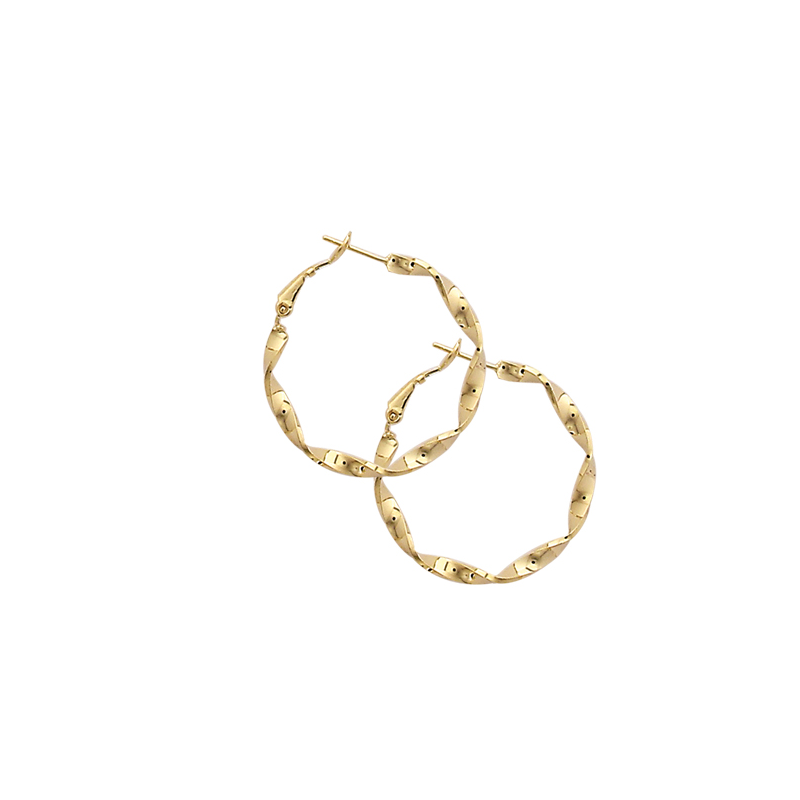 Boucles d'oreilles puces en argent, trois oxydes de zirconiums sertis clos