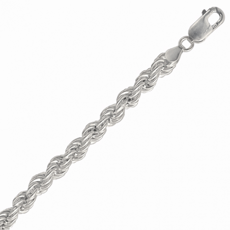 Bracelet en argent maille corde