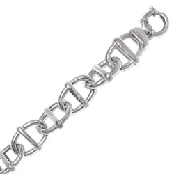 Bracelet en argent maille marine