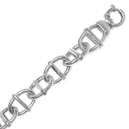 Bracelet en argent maille marine