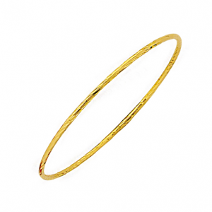 Bracelet Rigide Torsadé Plaqué Or 18 Carats - Diamètre 56 Mm, Pour Femme - Neuf Avec étiquettes