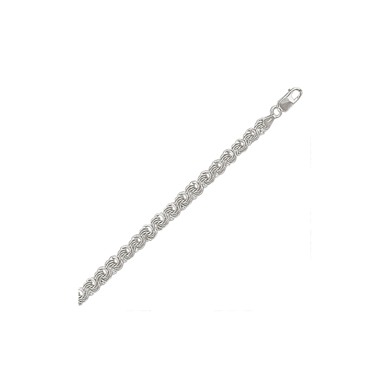 Bracelet maille fantaise en argent