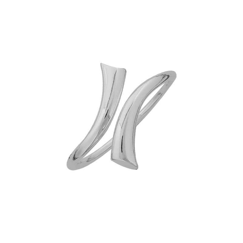 Bracelet rigide croisé en argent ouvrant