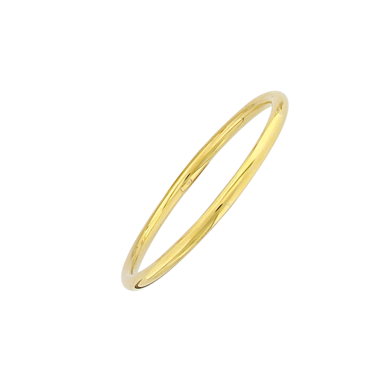 Bracelet rigide rond en argent doré