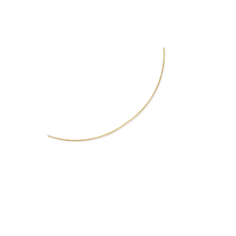 Collier cable en plaqué or