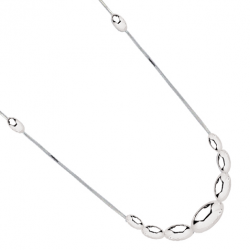 Collier en argent, motif 7 olivettes sur chaine