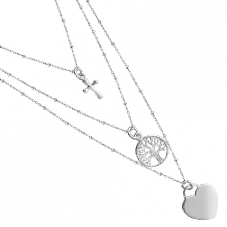 Collier en argent, motif attrape rève