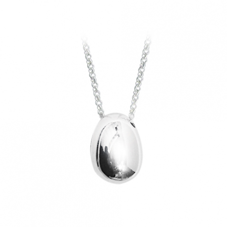 Collier en argent, pendentif goutte