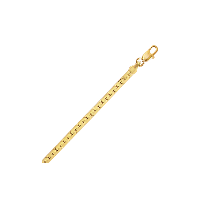 Collier plaqué or maille haricot