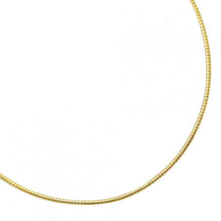 Collier torque fil lisse rond plaqué or