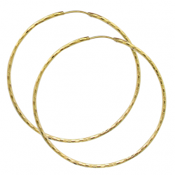 Créoles brillantes en plaqué or