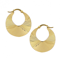 Créoles diamantées en plaqué or