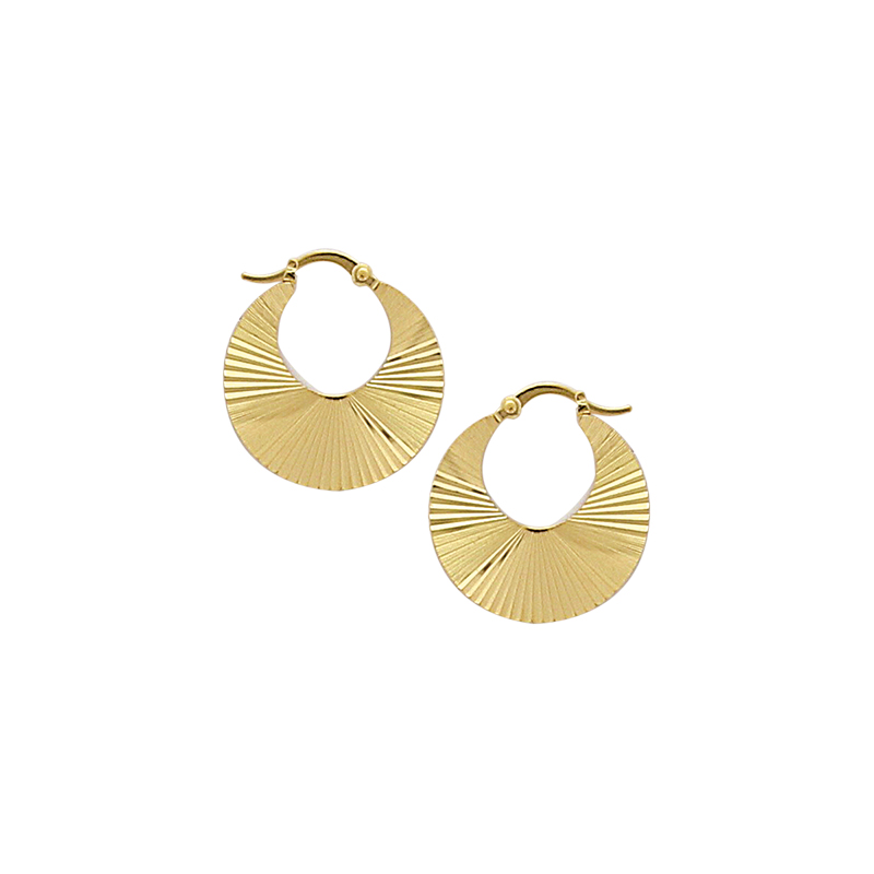 Créoles diamantées en plaqué or