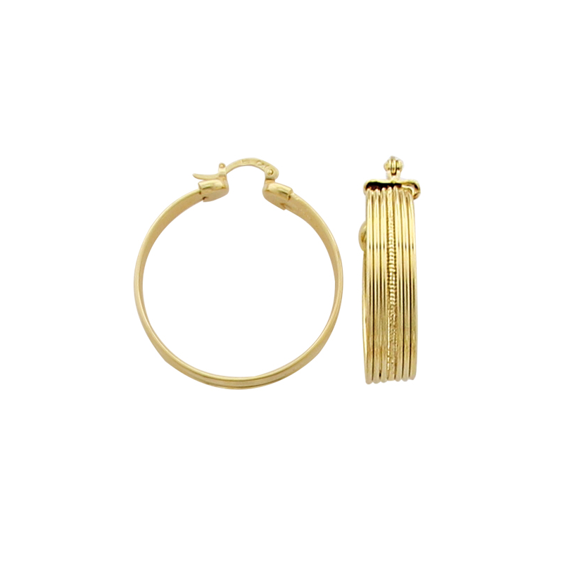 Créoles en plaqué or multi fils