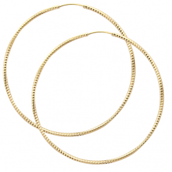 Créoles striée en plaqué or