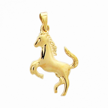 Pendentif cheval en plaqué or