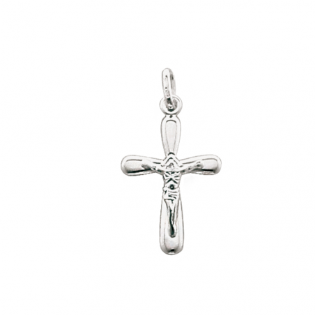 Pendentif croix avec Christ petit modèle en argent