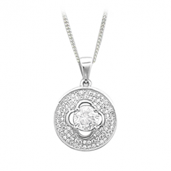 Pendentif en argent et oxyde de zirconium