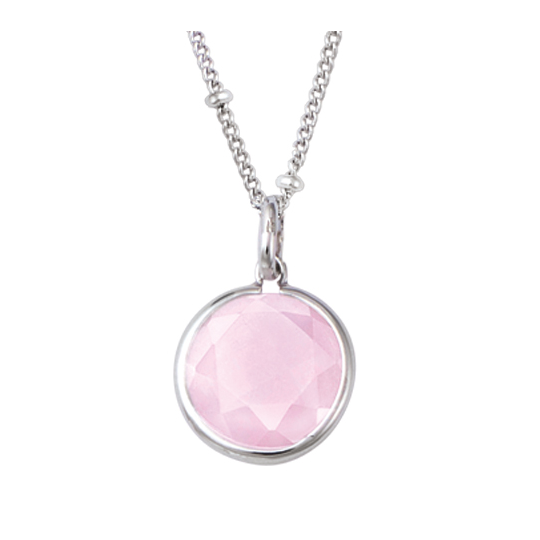 Pendentif Vintage Plaqué Or Avec Tourmaline Rose - Ancien, Modèle 1746 - Occasion Avec Patine
