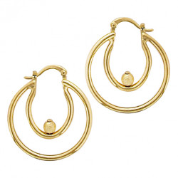 Créoles doubles en plaqué...