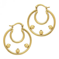 Créoles en plaqué or mate...