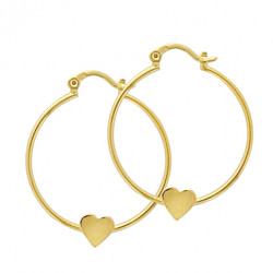 Créoles en plaqué or, motif...