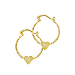 Créoles en plaqué or, motif...