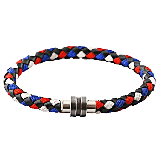 Bracelet Manchette Femme Rouge Strass Et Pierres - Fermeture Magnétique, Style Indien/bohème, Marque BIMBO