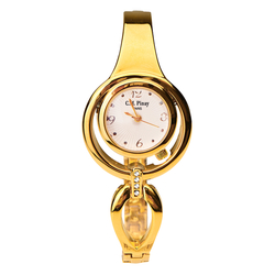 Montre CM Pinay, métal doré...