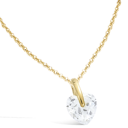 Pendentif plaqué or cœur et...