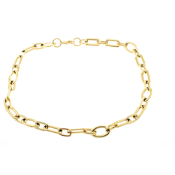 Chaine acier doré maille...