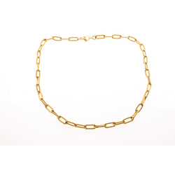 Collier maille acierdoré...