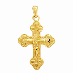 Crucifix en plaqué or (L.30mm)