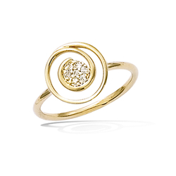 Bague plaqué or en spirale...