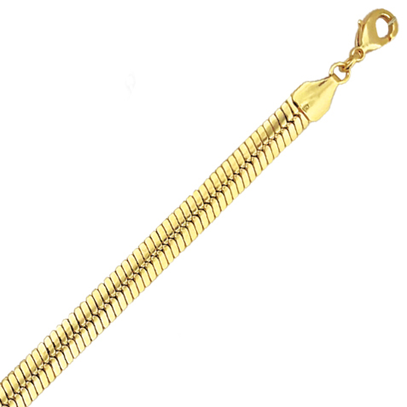 Bracelet plaqué or maille anglaise en 20cm