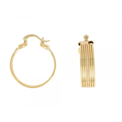 Créoles en plaqué or multi...