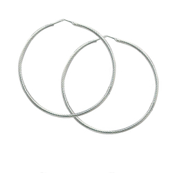 Créoles en argent, motif...