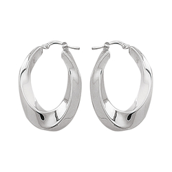 Créoles en argent, motif...