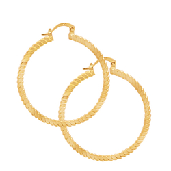 Créoles plates en plaqué...