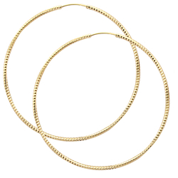 Créoles striée en plaqué or