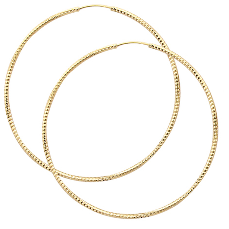 Créoles striée en plaqué or