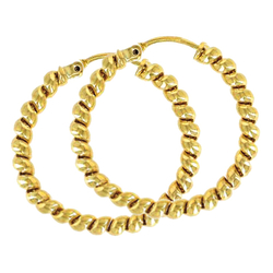 Créoles torsadées plaqué or...