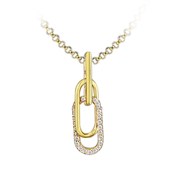 Pendentif plaqué or et...