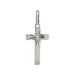 Croix argent diamantée...